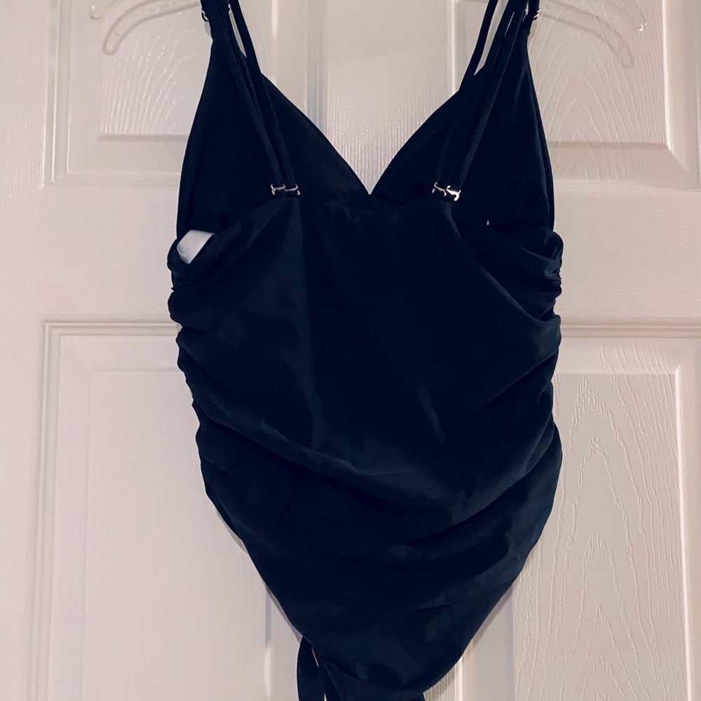 Black one piece bathing suit size S/M